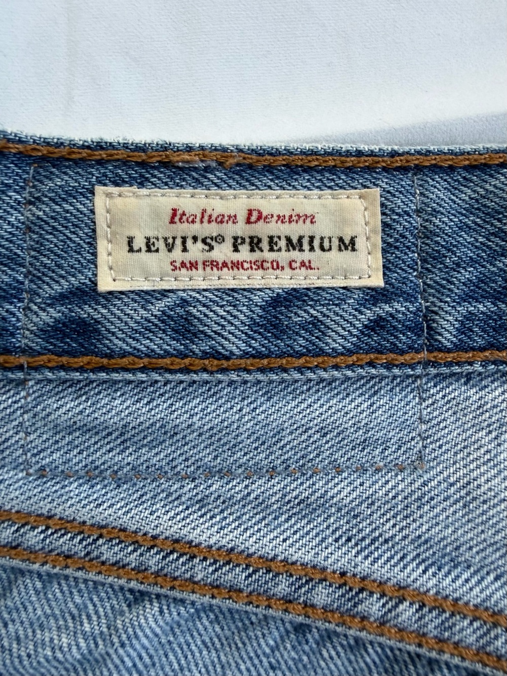 Levi’s Premium 501 Original Cropped Jeans W28 L28 Button Fly “Jokes on You”wash - Picture 12 of 13